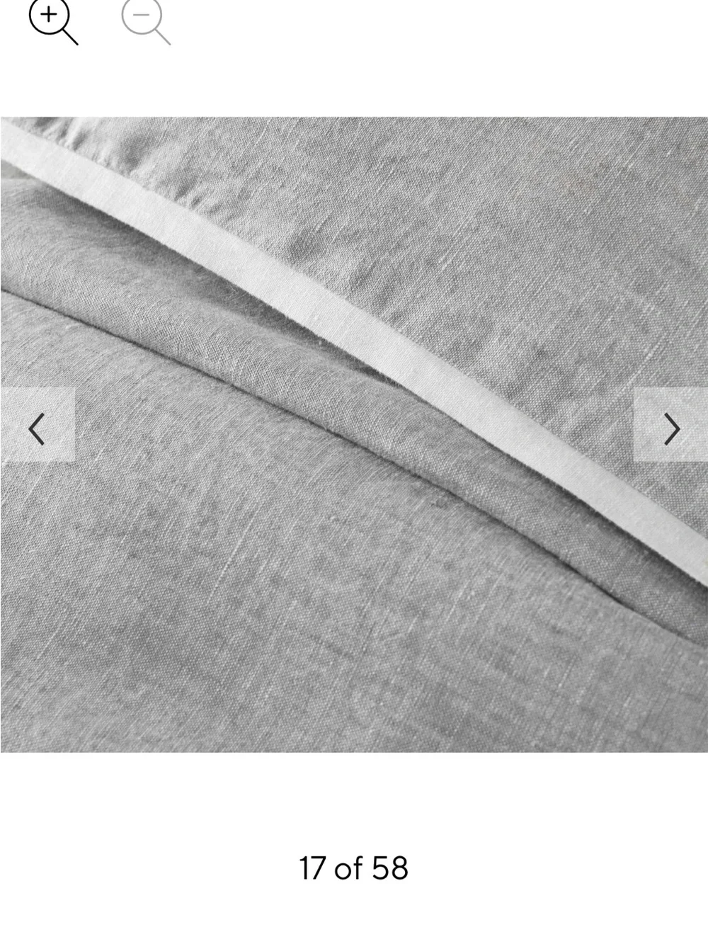 Pottery Barn Belgian Flax Linen Contrast Flange Queen Duvet Cover EUC